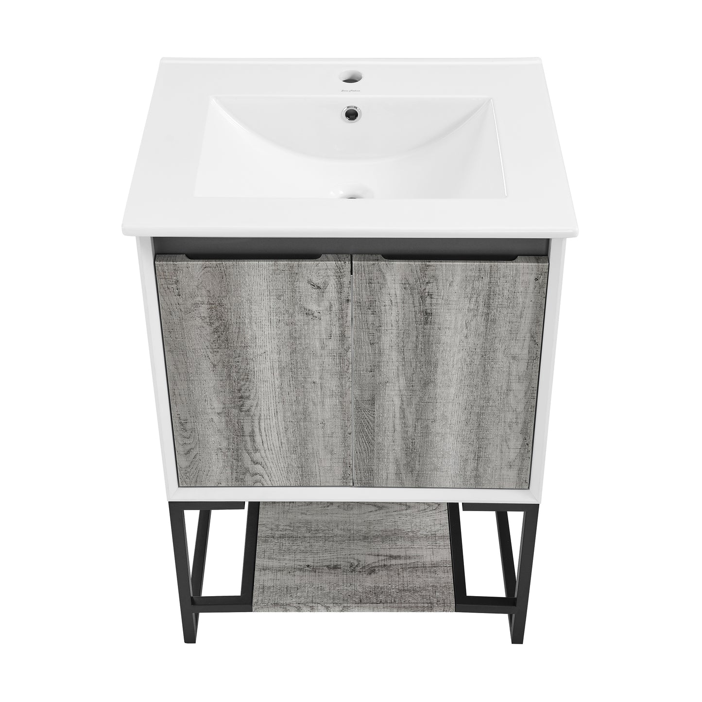 Swiss Madison, Marseille 24 Single, Two Doors, Open Shelf Bathroom Vanity
