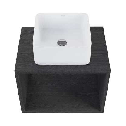Swiss Madison, Concorde 24'' Wall-Hung Vanity In Black