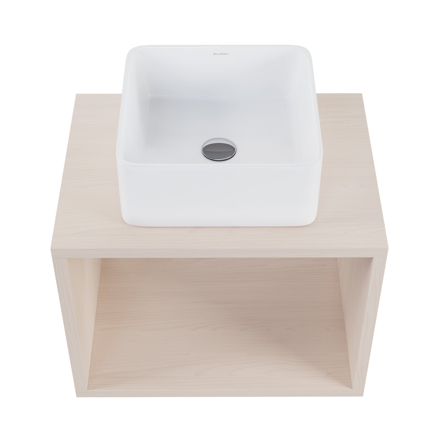 Swiss Madison, Concorde 24'' Wall-Hung Vanity In White Oak