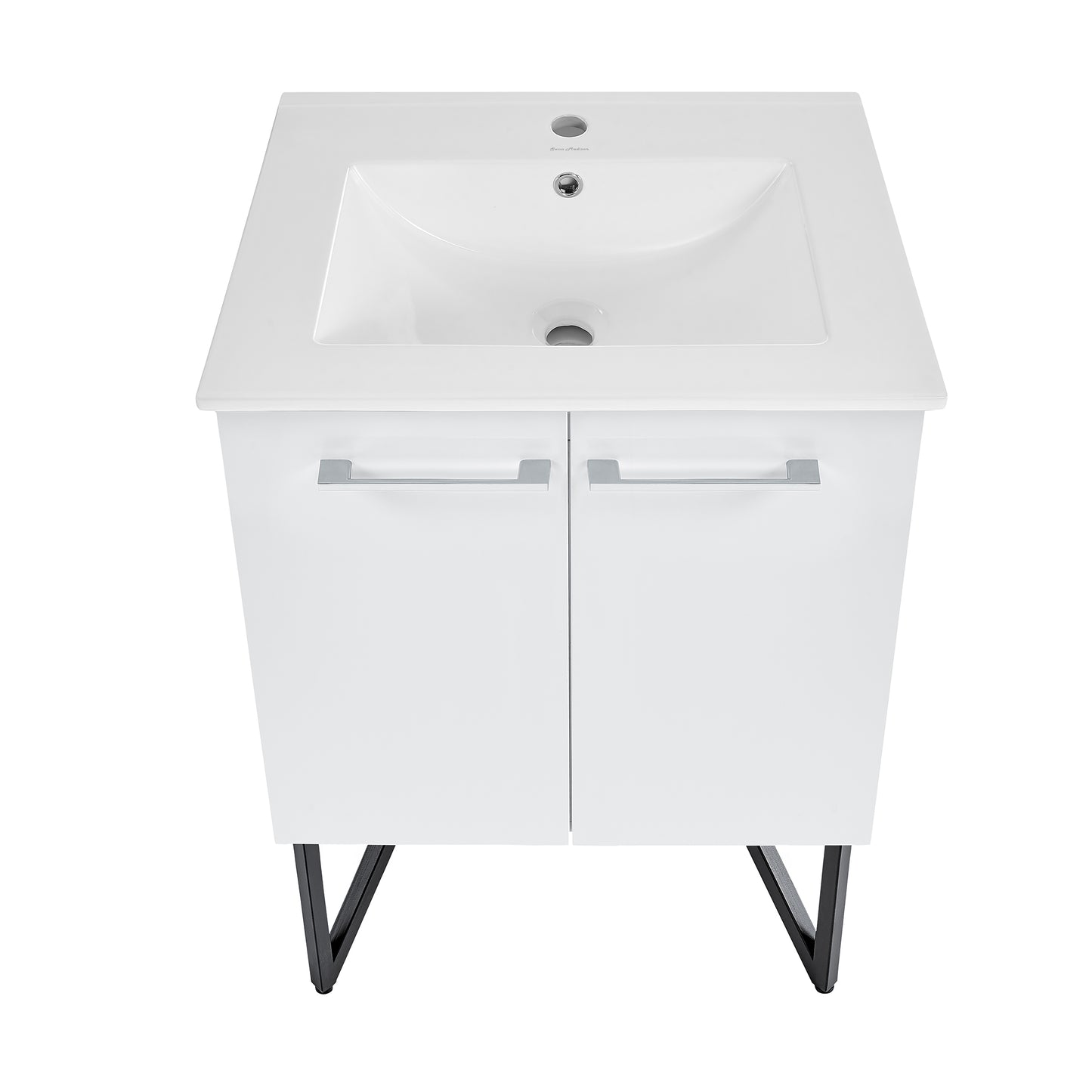 Swiss Madison, Annecy 24" Freestanding Bathroom Vanity in White with Sink Top