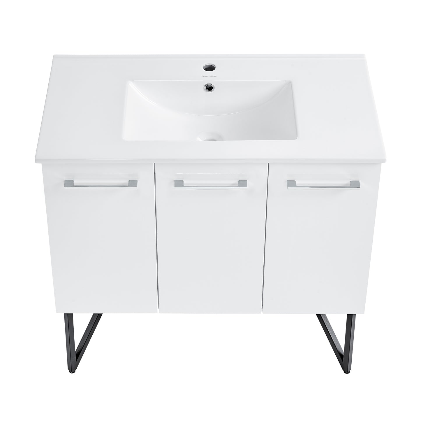 Swiss Madison Annecy 36-inch freestanding bathroom vanity in White — view 9