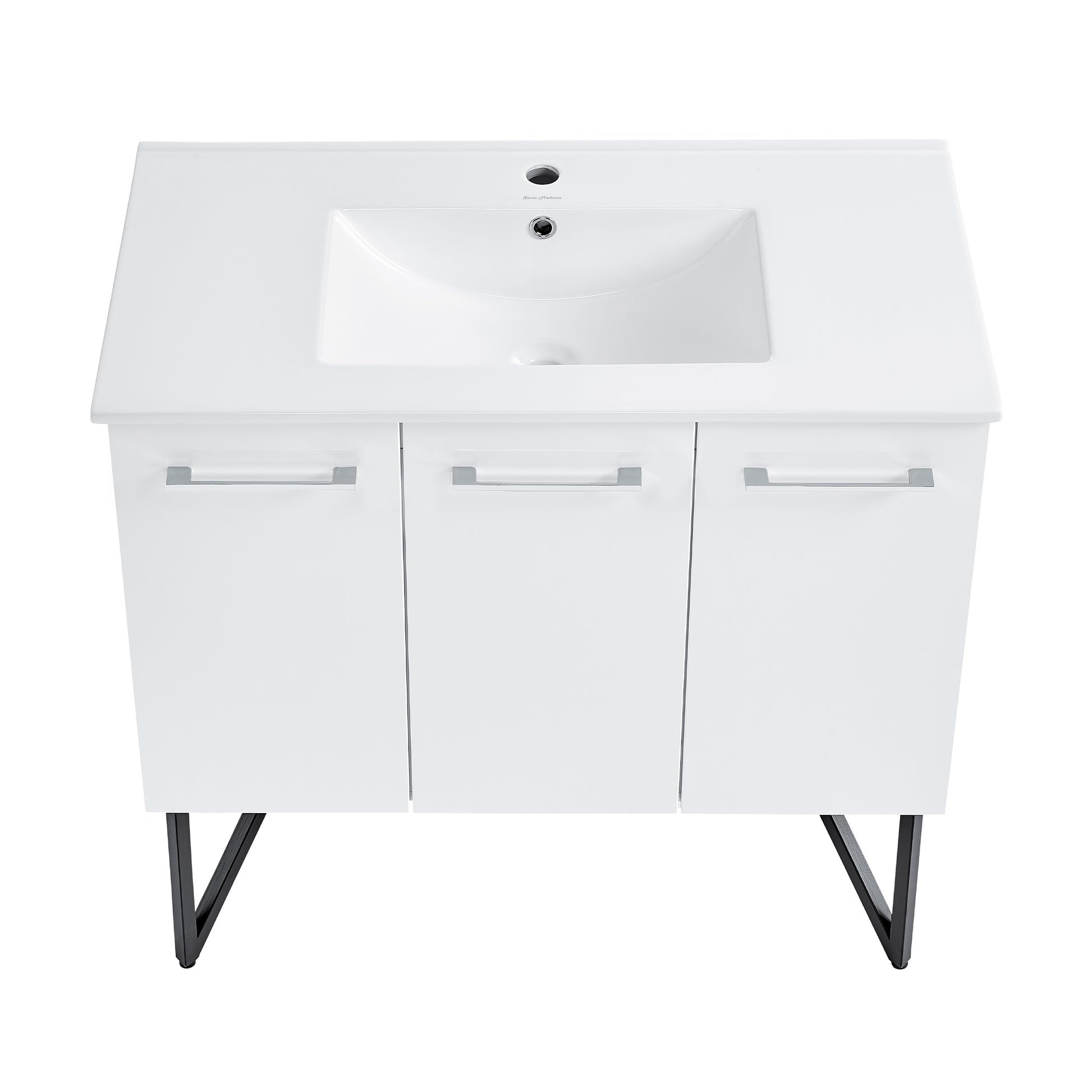 Swiss Madison Annecy 36-inch freestanding bathroom vanity in White — view 9