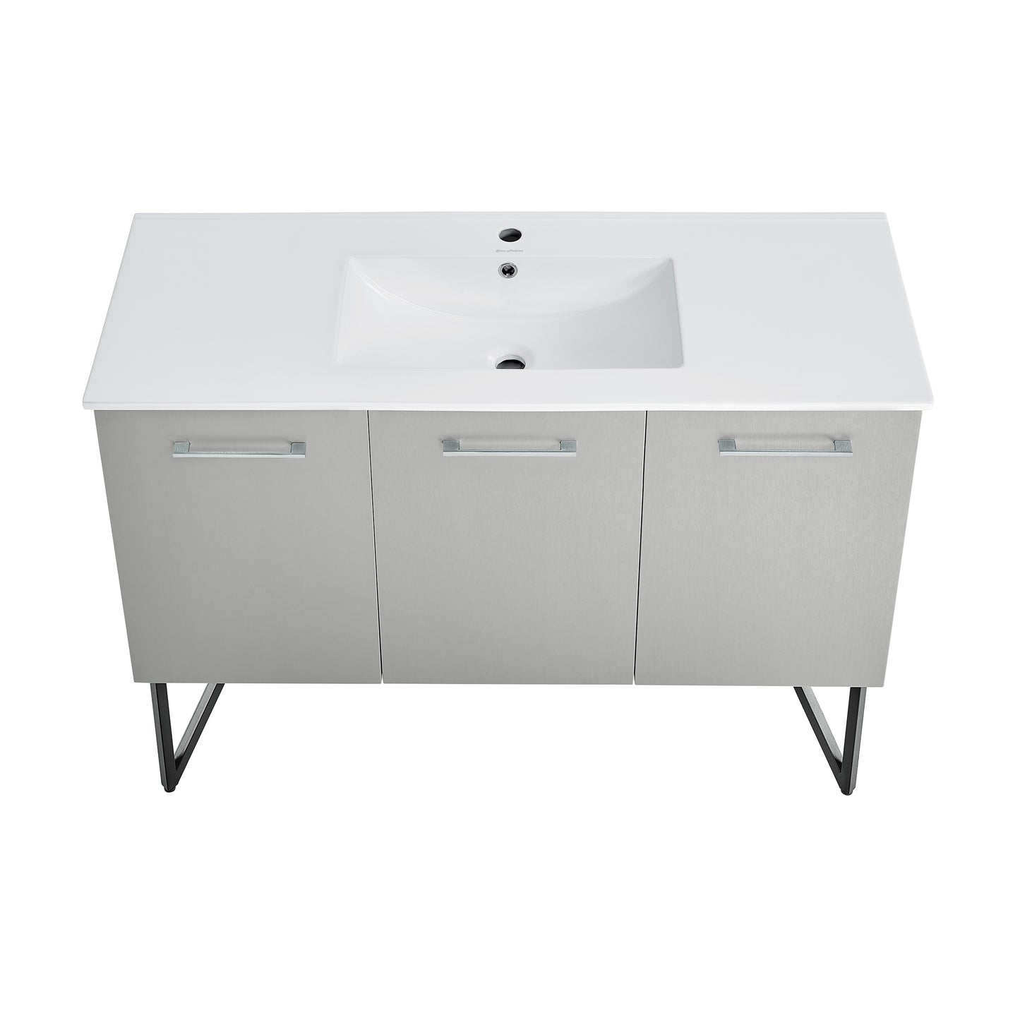 Swiss Madison, Annecy 48" Freestanding Bathroom Vanity in Gray with Sink Top
