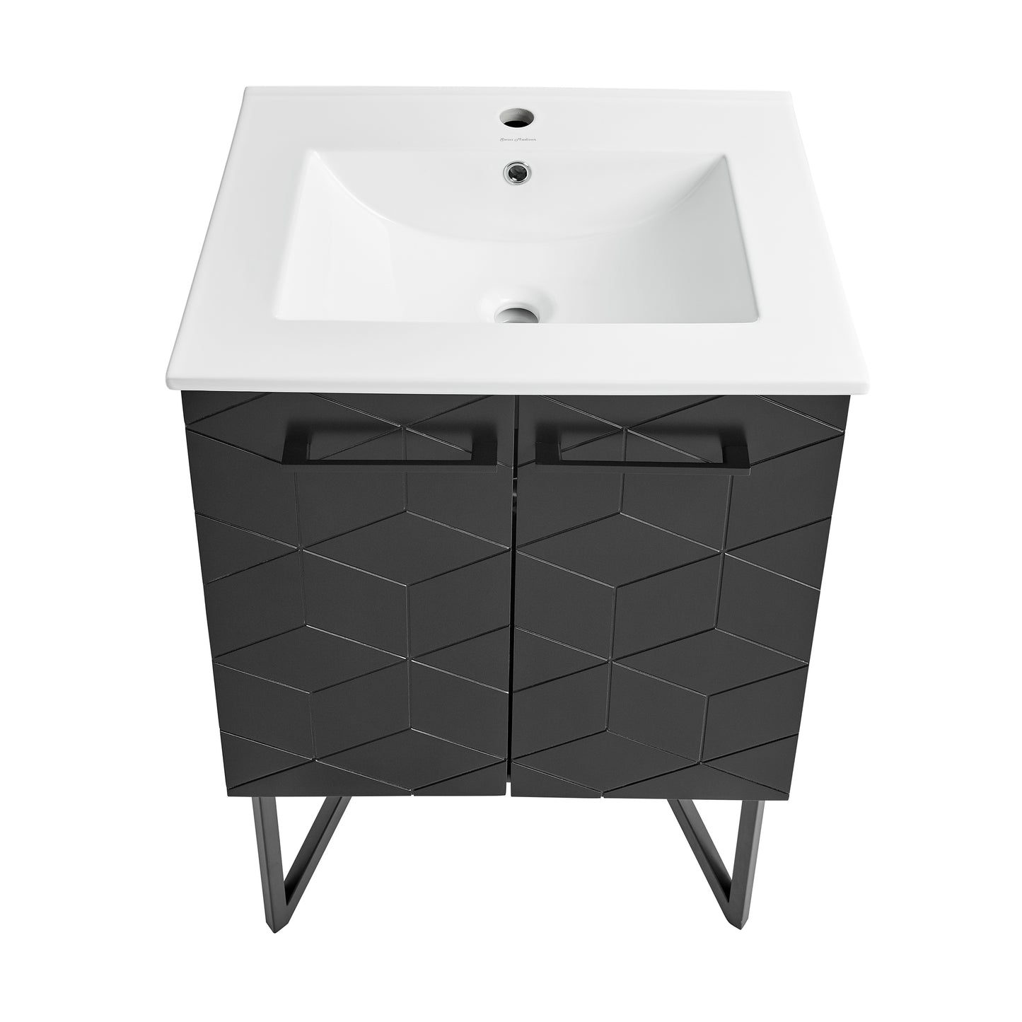 Swiss Madison, Annecy 24" Freestanding Bathroom Vanity in Phantom Black with Sink Top
