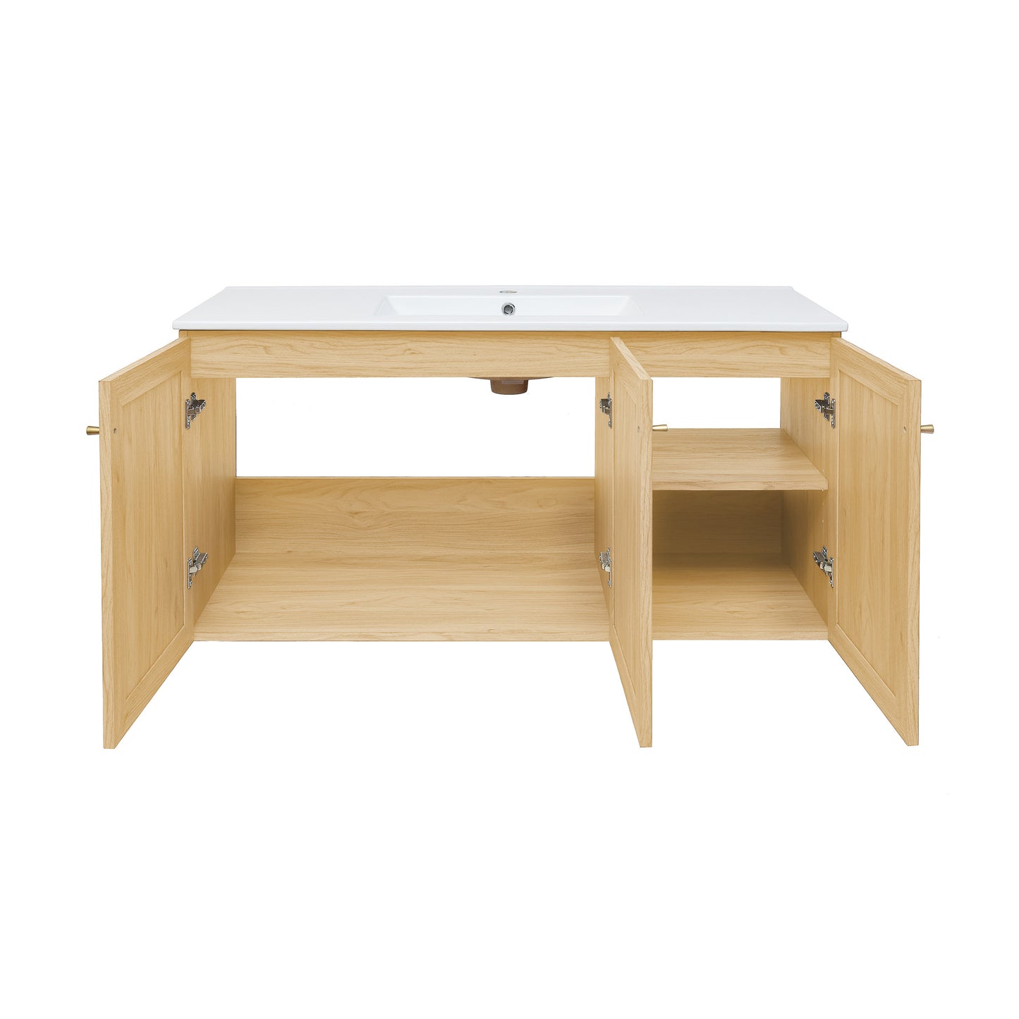 Swiss Madison, Classe 48" Wall-Mounted Bathroom Vanity in Natural Oak