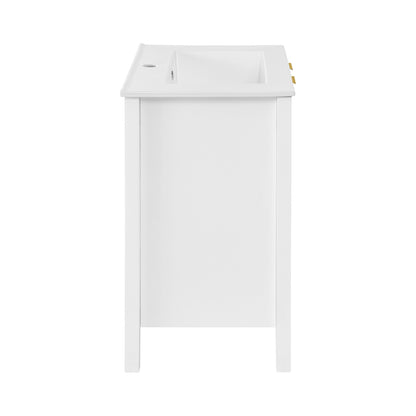 Swiss Madison, Bastille 24" Freestanding Bathroom Vanity in White with Sink Top