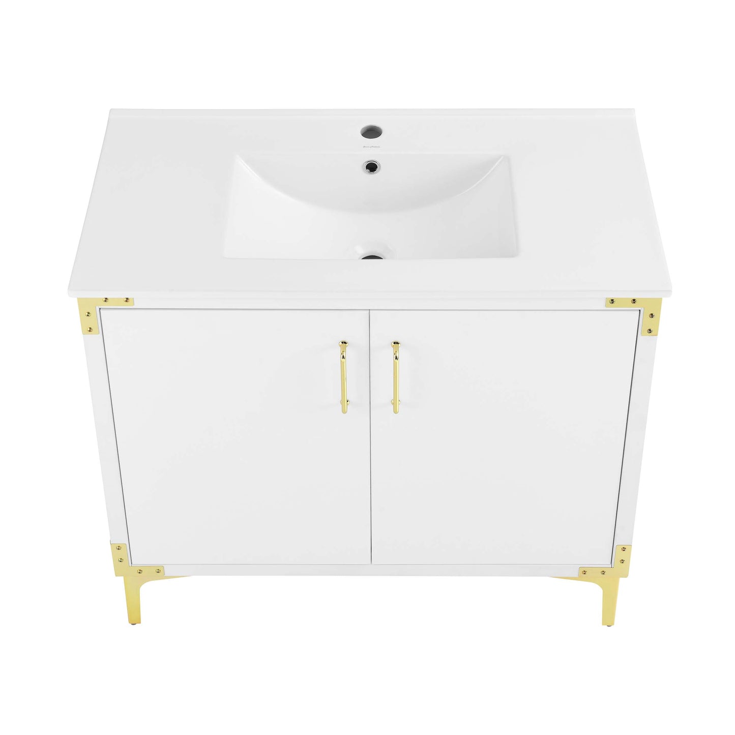 Swiss Madison, Voltaire 36" Freestanding Bathroom Vanity in White with Sink Top