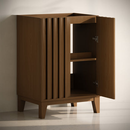 Swiss Madison, Troyes 24" Freestanding Bathroom Vanity Cabinet without Top in Brown Oak