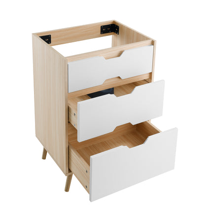 Swiss Madison, Brusque 24 Bathroom Vanity in White Oak -Cabinet Only (SM-BV350)