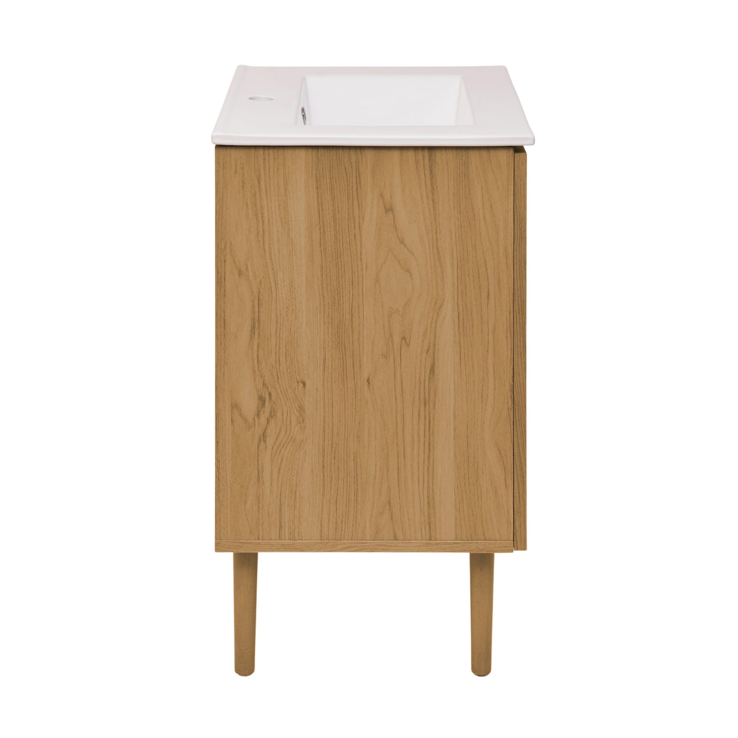 Swiss Madison, Bron 24" Freestanding Bathroom Vanity in Golden Oak with Sink Top