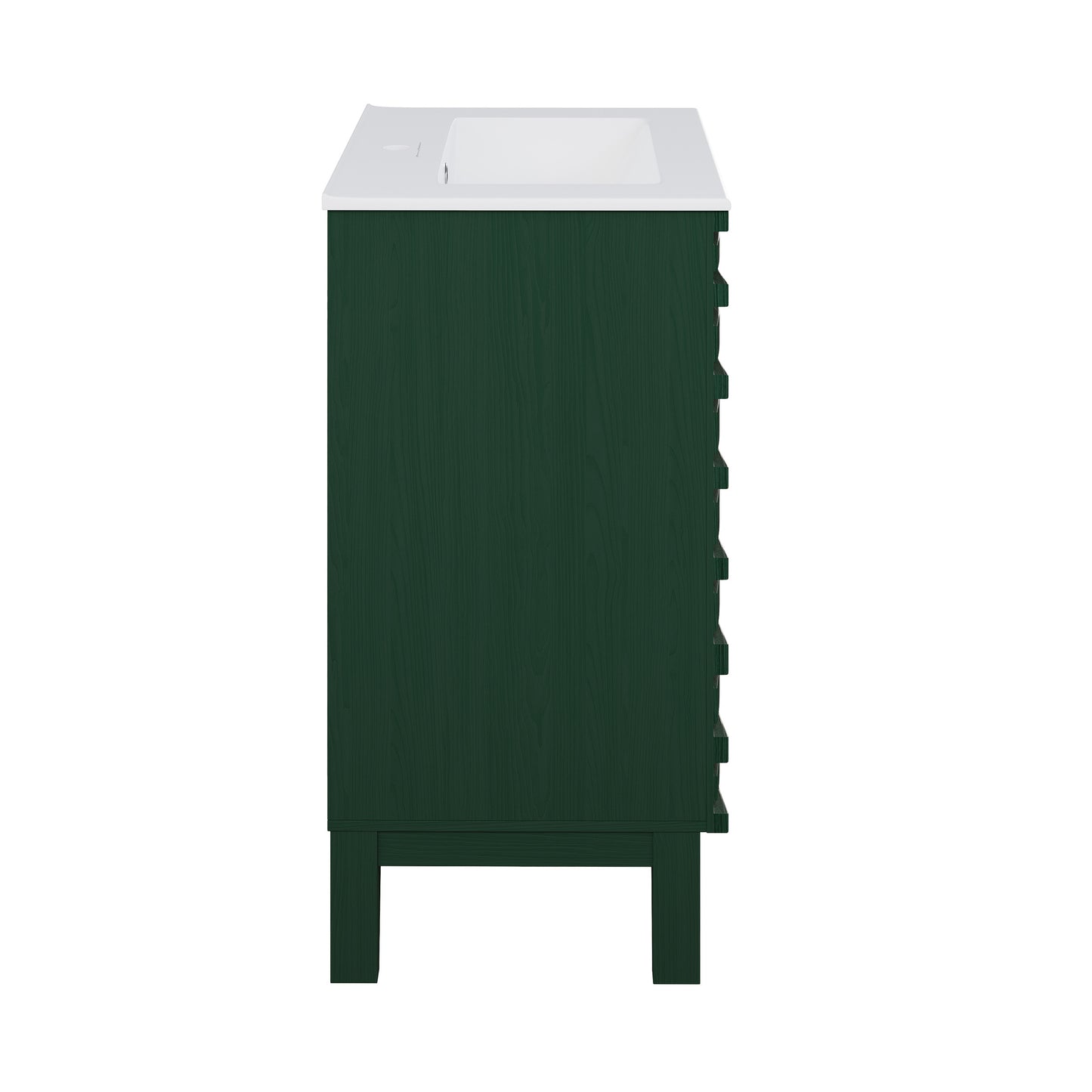 Swiss Madison, Cascade 24" Freestanding Bathroom Vanity in Green Oak with Sink Top