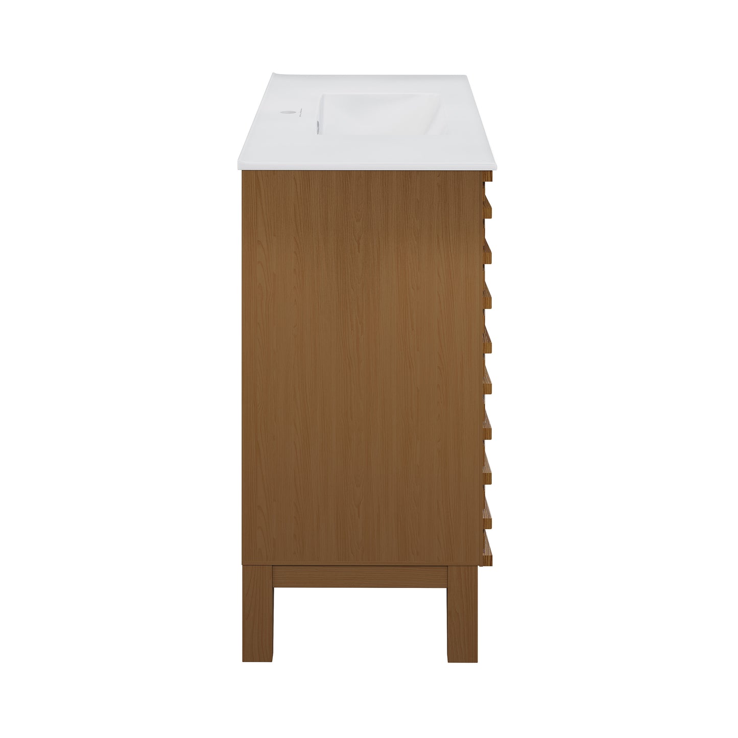 Swiss Madison, Cascade 36" Brown oak Bath Vanity With White Ceramic Sink Top