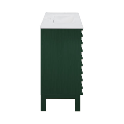 Swiss Madison Cascade 36-inch freestanding bathroom vanity in Green Oak — view 4