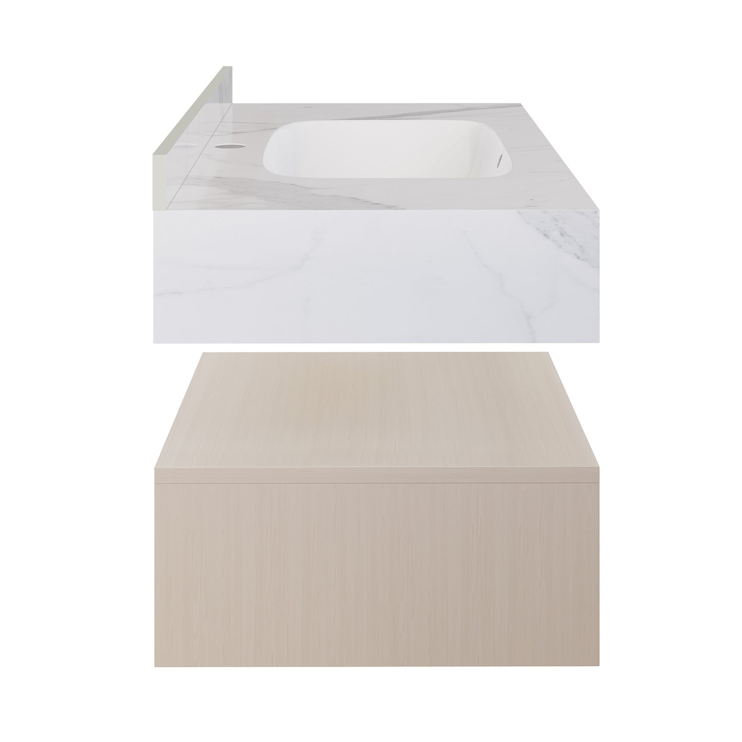 Swiss Madison Avancer 36-inch wall-mount bathroom vanity in White Oak — view 9
