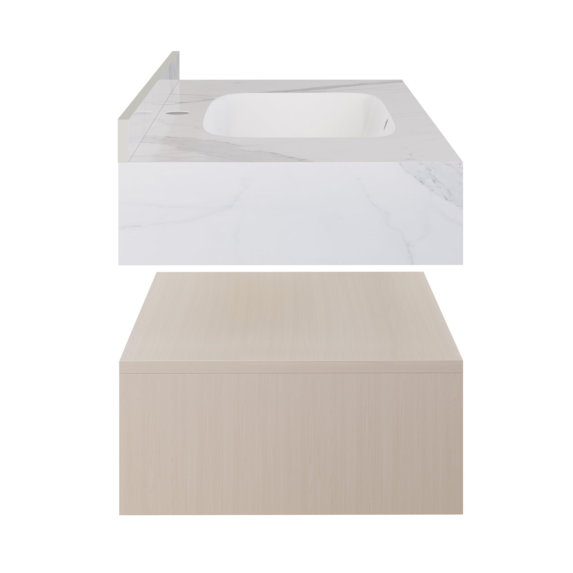 Swiss Madison Avancer 36-inch wall-mount bathroom vanity in White Oak — view 9