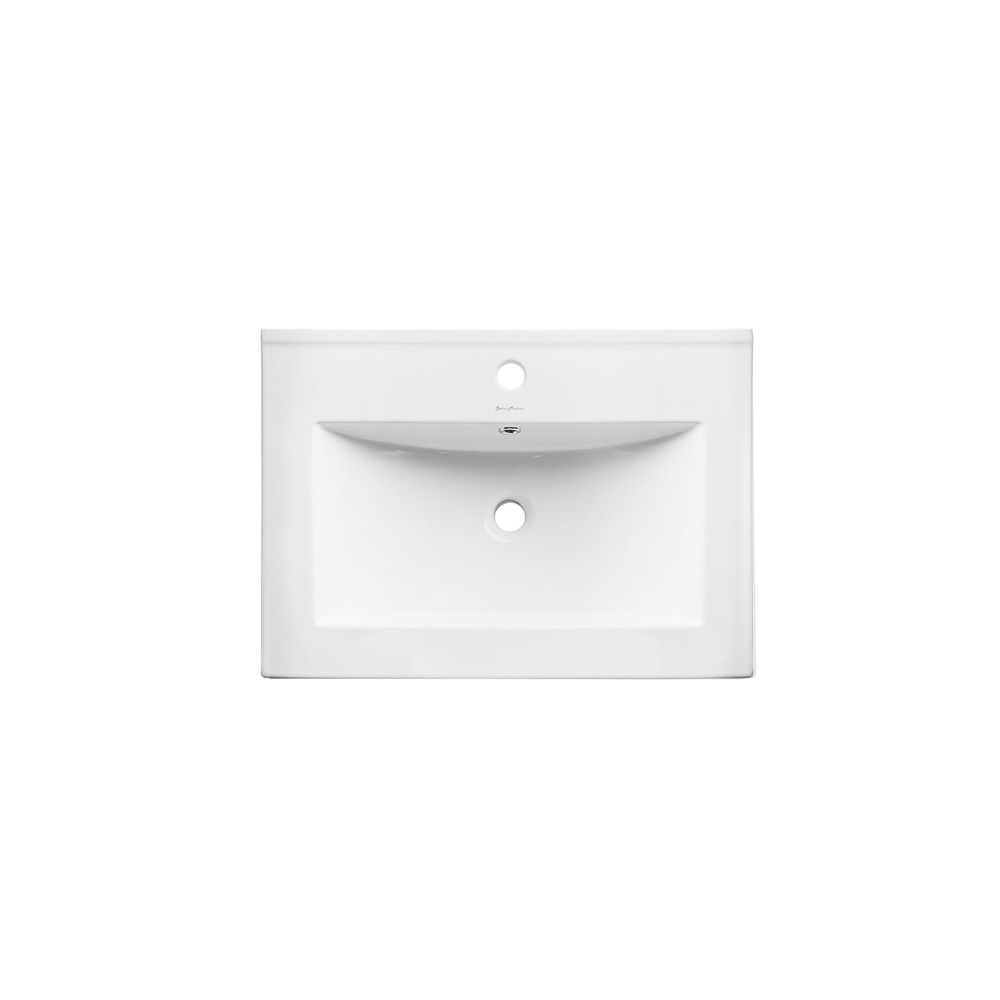 Swiss Madison, Pierre 24 Single, Open Shelf, Gold Metal Frame Bathroom Vanity