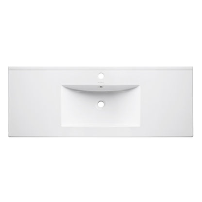 Swiss Madison, Pierre 48 Single, Metal Frame, Open Shelf, Bathroom Vanity
