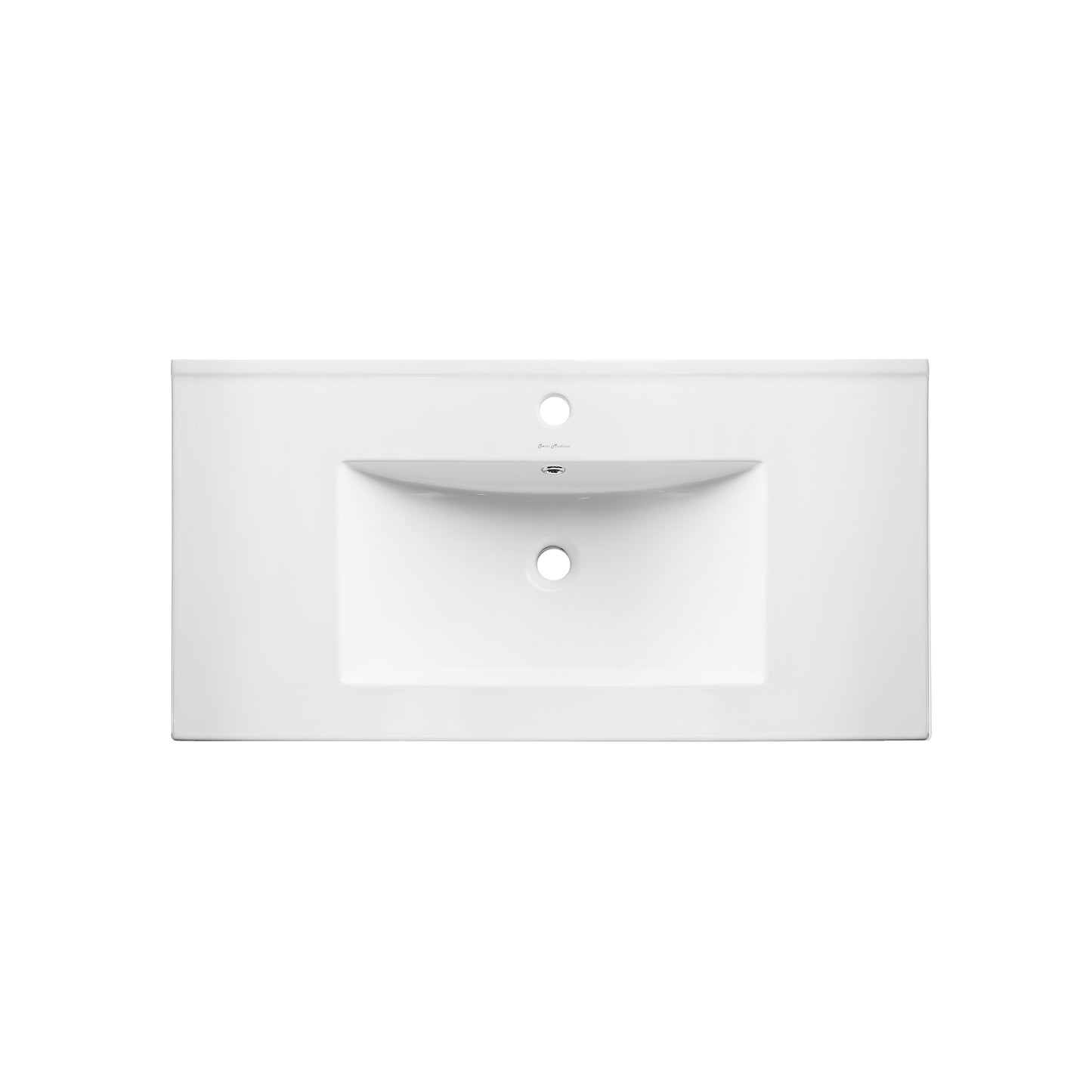 Swiss Madison, Pierre 30 Single, Open Shelf, Chrome Metal Frame Bathroom Vanity