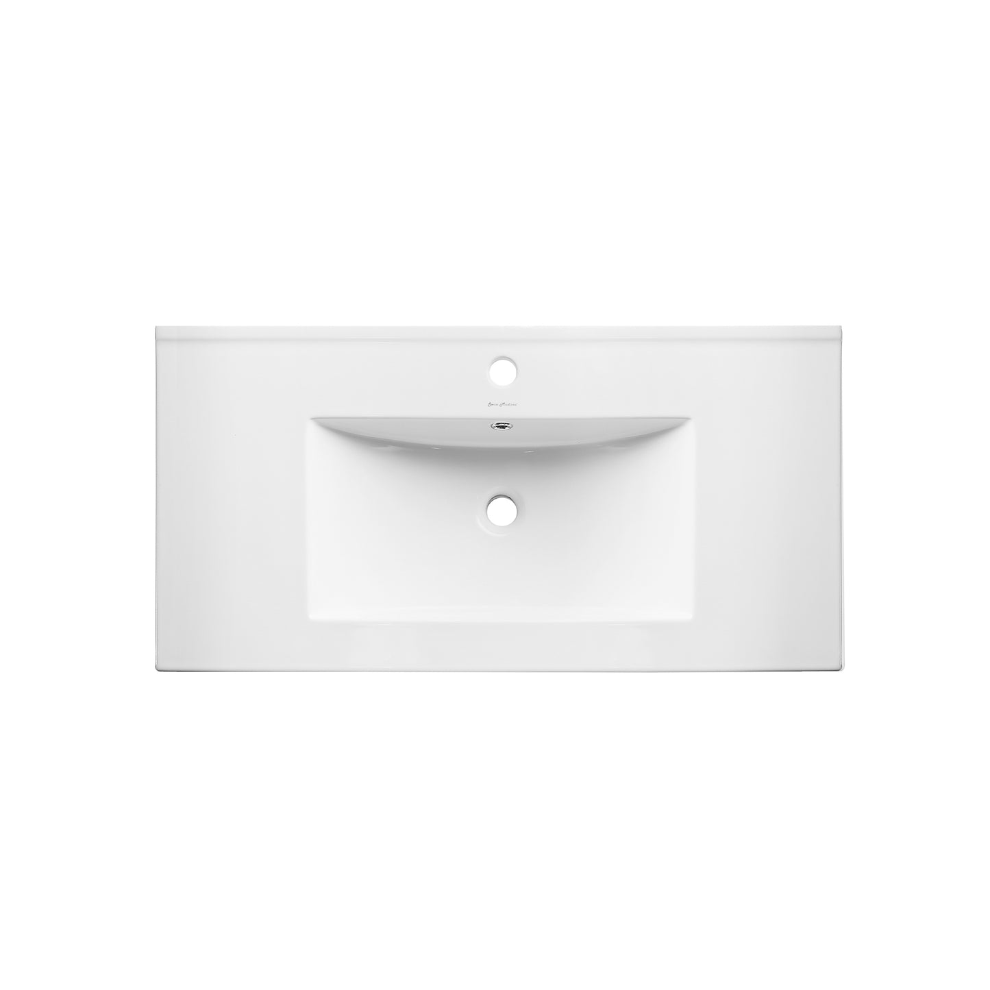 Swiss Madison, Pierre 30 Single, Open Shelf, Matte Black Metal Frame Bathroom Vanity