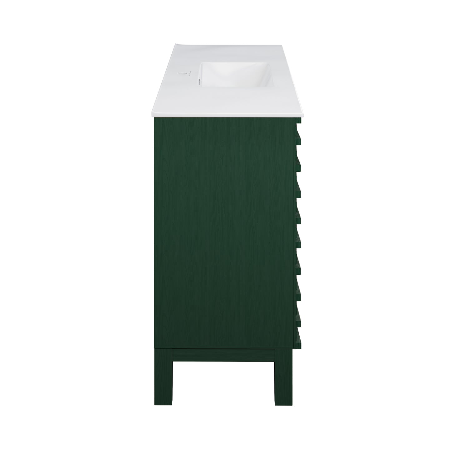 Swiss Madison, Cascade 48" Freestanding Bathroom Vanity in Green Oak with Sink Top