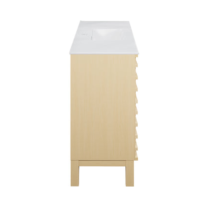 Swiss Madison, Cascade 48'' Bathroom Vanity in Natural Oak