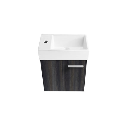 Swiss Madison, Colmer 18 Single, Black Walnut, One Cabinet, Bathroom Vanity