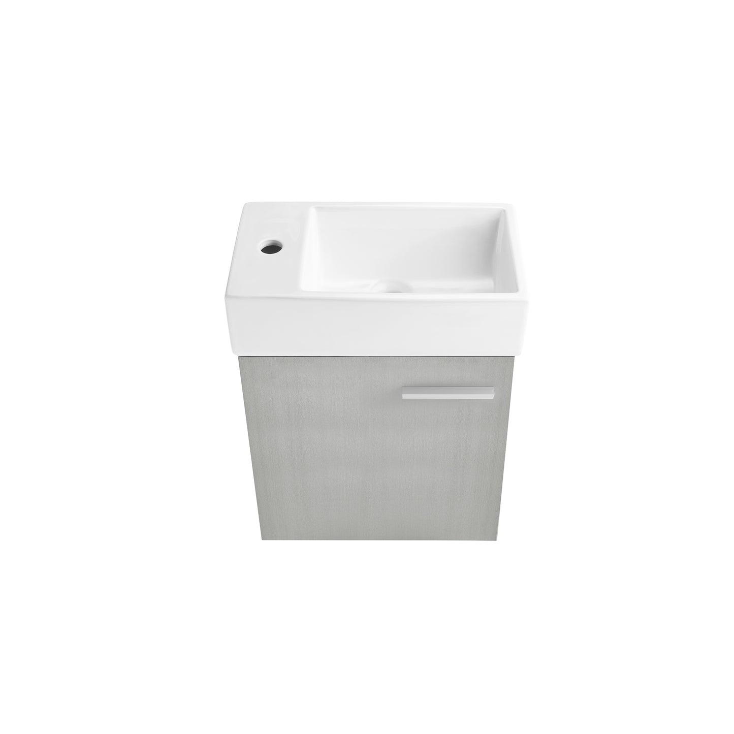 Swiss Madison, Colmer 18 Single, Brushed Grey, One Cabinet, Bathroom Vanity