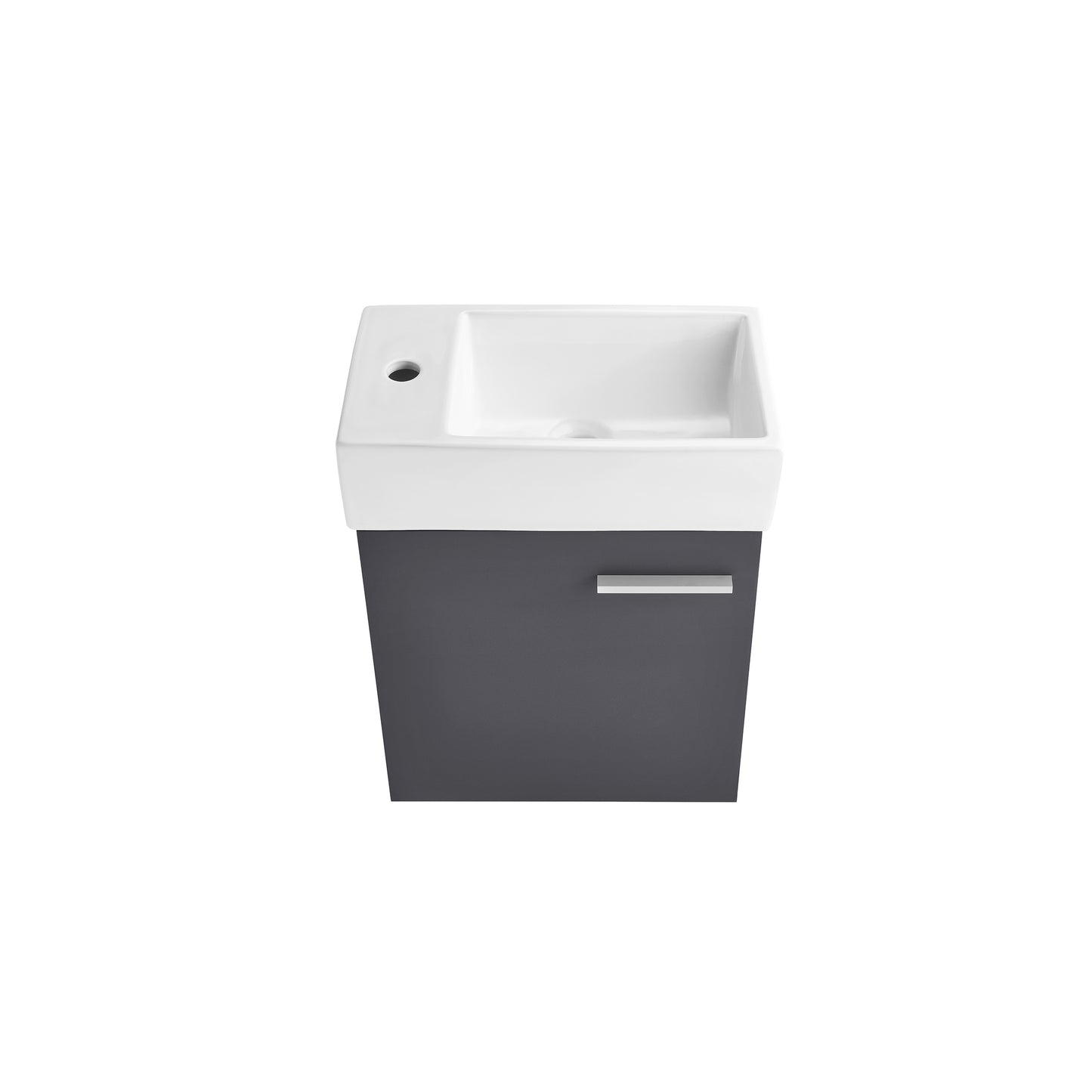 Swiss Madison, Colmer 18" Wall-Mounted Bathroom Vanity in Slate