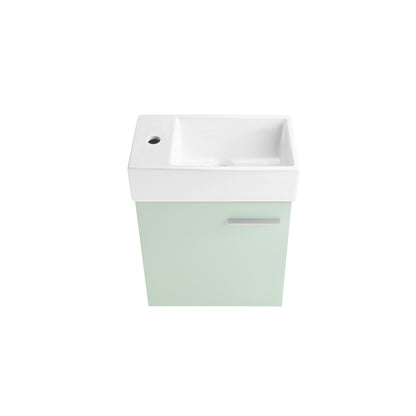 Swiss Madison, Colmer 18" Wall-Mounted Bathroom Vanity in Mint