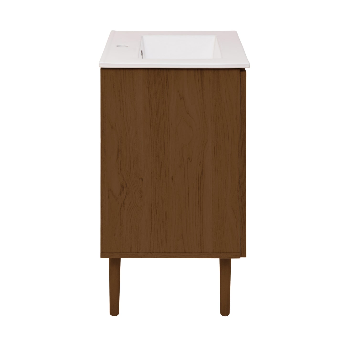 Swiss Madison, Bron 24" Freestanding Bathroom Vanity in Brown Oak with Sink Top