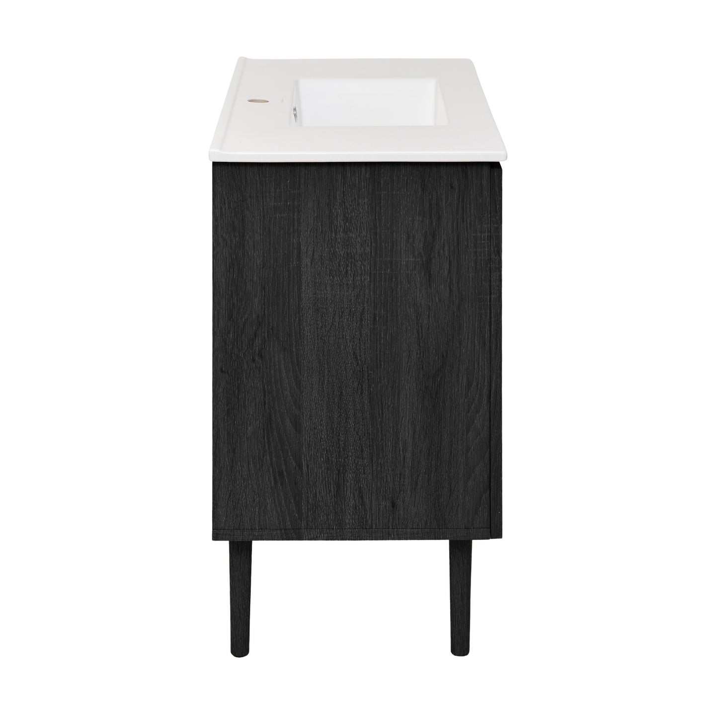 Swiss Madison, Bron 36" Freestanding Bathroom Vanity in Black Oak with Sink Top