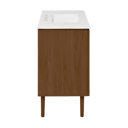 Swiss Madison Bron 36-inch freestanding bathroom vanity in Brown Oak — view 4