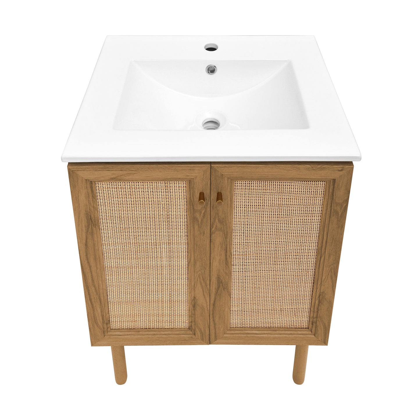 Swiss Madison, Classe 24" Freestanding Bathroom Vanity in Golden Oak with Sink Top