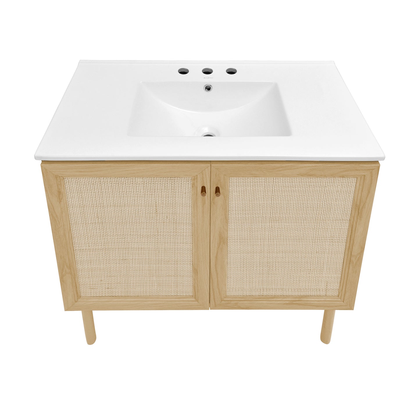 Swiss Madison Classe 36-inch freestanding bathroom vanity in Natural Oak — view 4