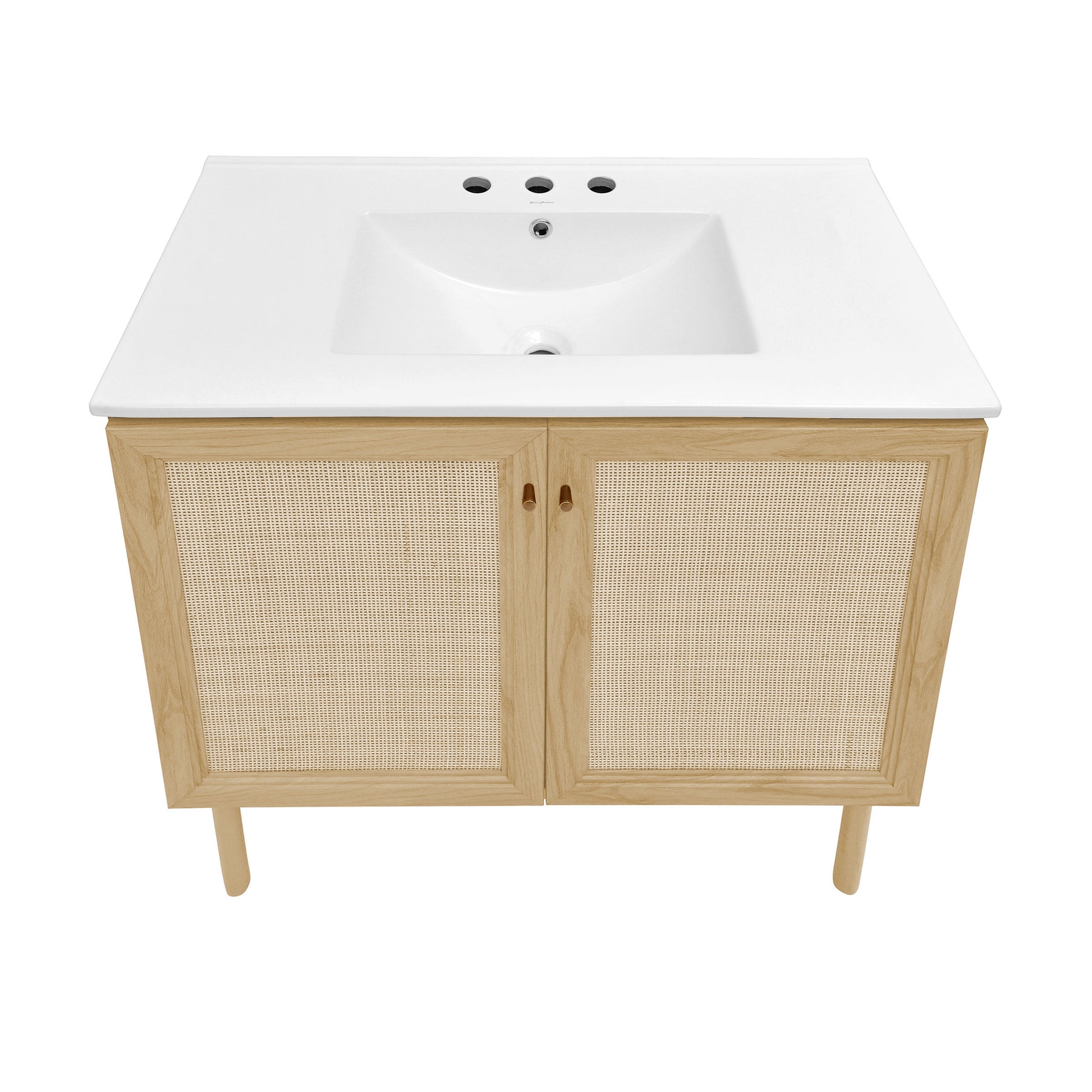Swiss Madison Classe 36-inch freestanding bathroom vanity in Natural Oak — view 4