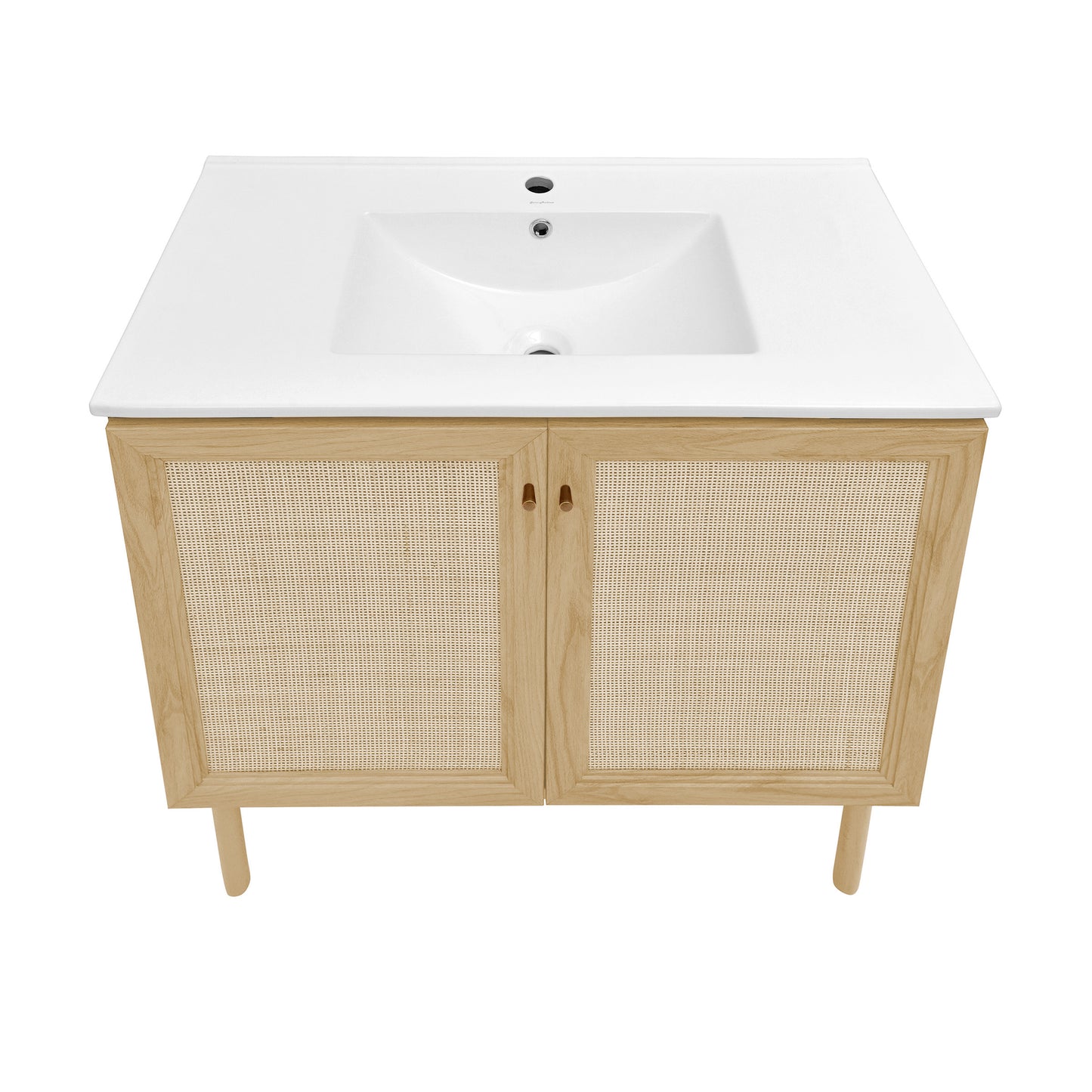 Swiss Madison Classe 36-inch freestanding bathroom vanity in Natural Oak — view 8