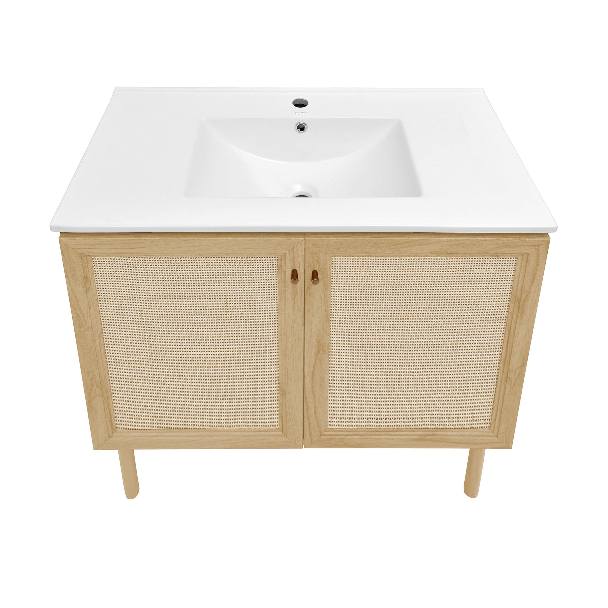 Swiss Madison Classe 36-inch freestanding bathroom vanity in Natural Oak — view 8