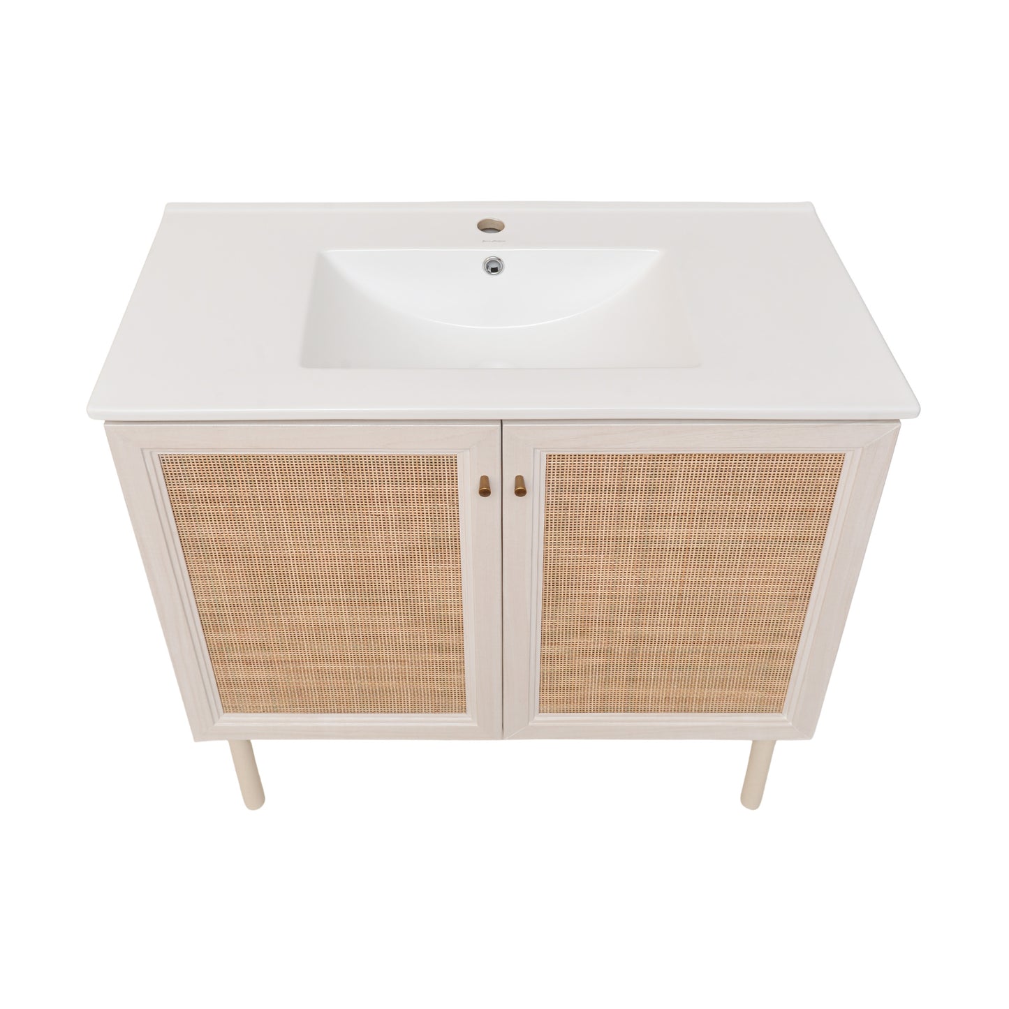 Swiss Madison, Classe 36" Freestanding Bathroom Vanity in White Oak with Sink Top