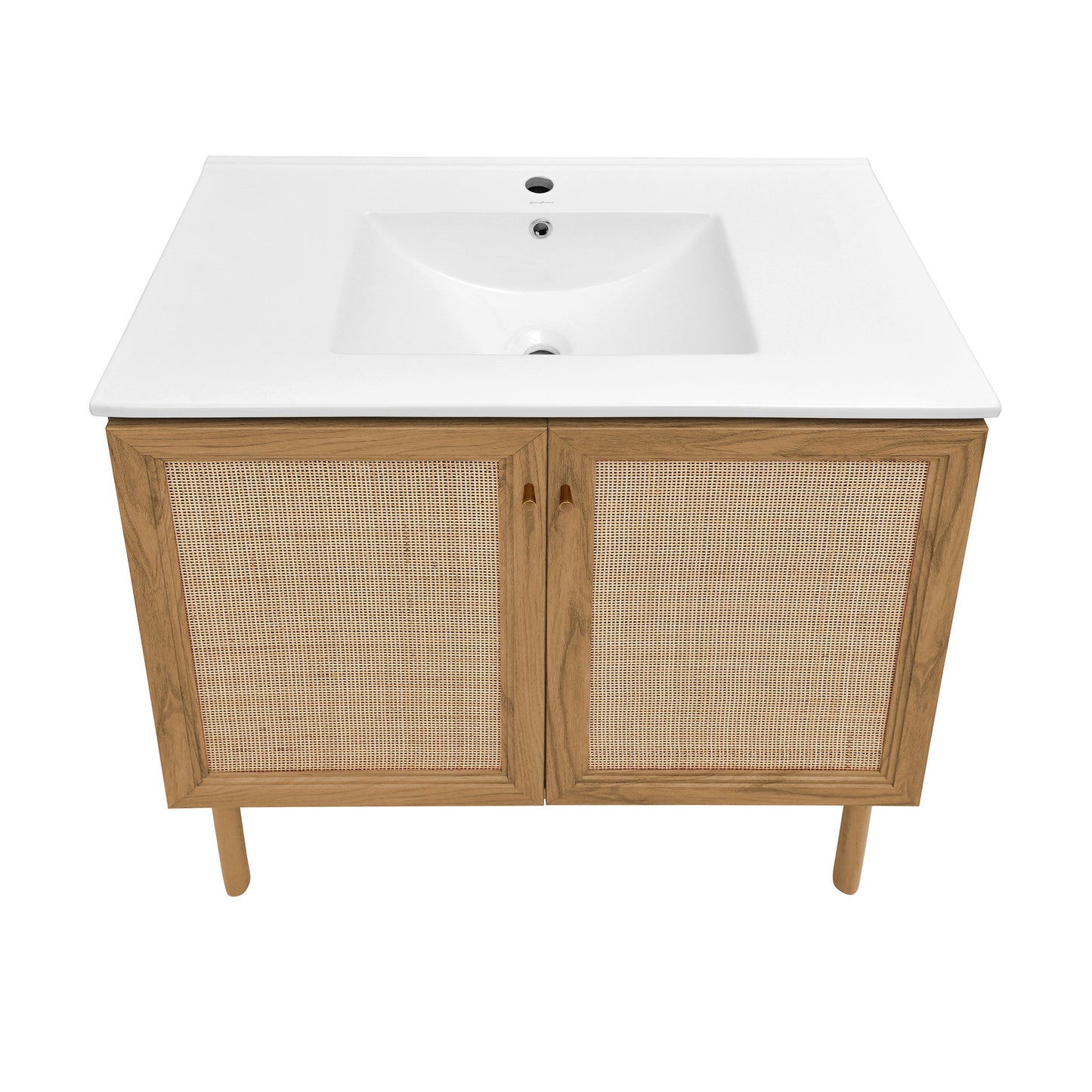 Swiss Madison, Classe 36" Freestanding Bathroom Vanity in Golden Oak with Sink Top