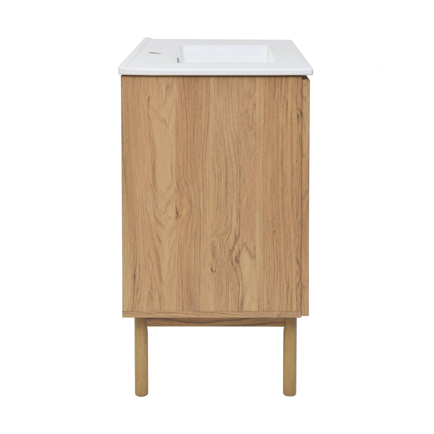 Swiss Madison, Classe 30" Freestanding Bathroom Vanity in Golden Oak with Sink Top