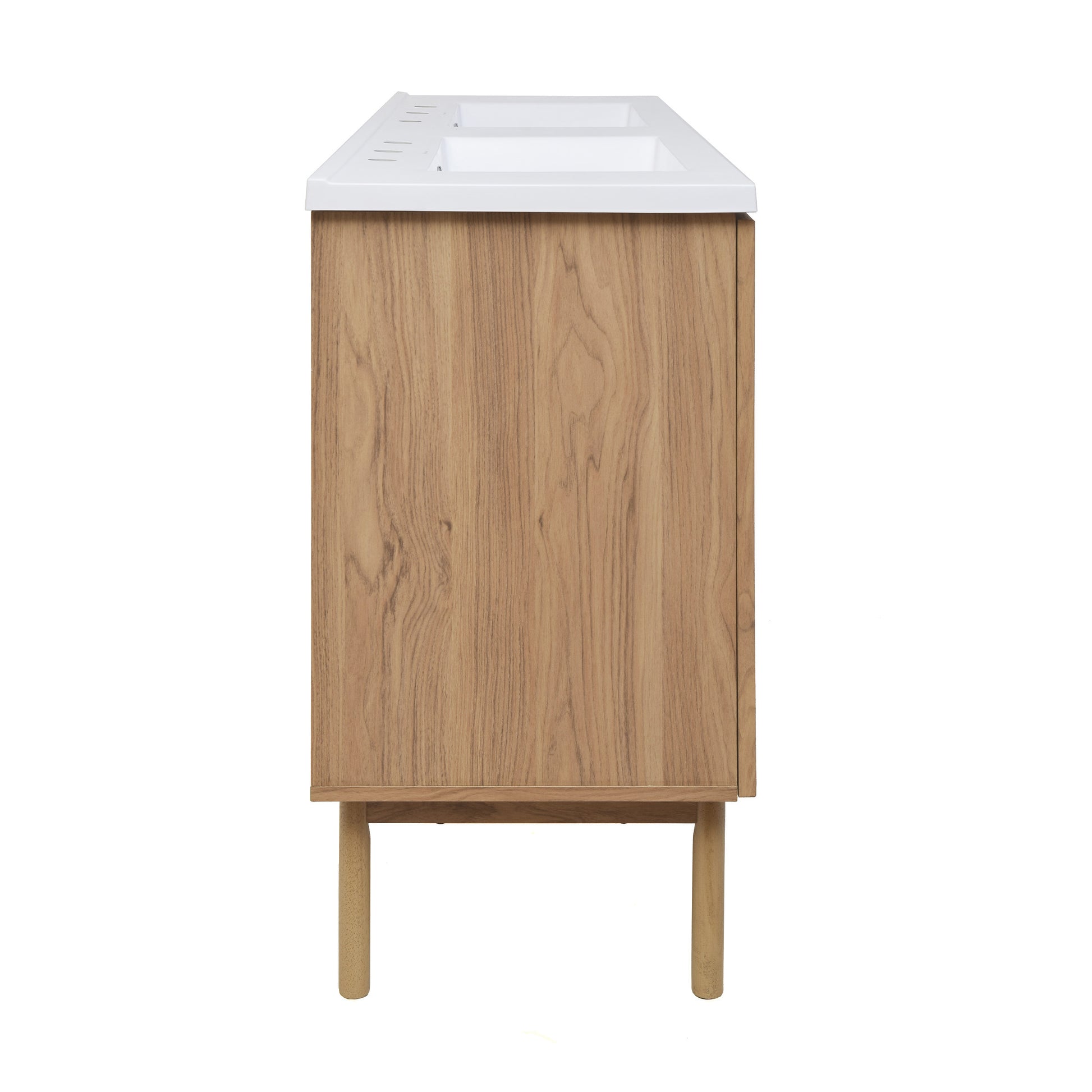 Swiss Madison Classe 60-inch freestanding bathroom vanity in Golden Oak — view 8