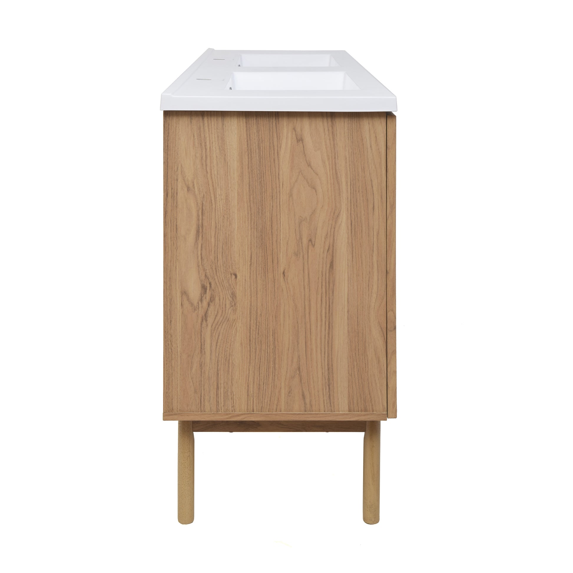 Swiss Madison Classe 60-inch freestanding bathroom vanity in Golden Oak — view 10