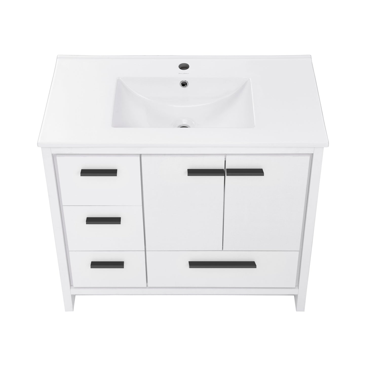 Swiss Madison, Virage 36 Freestanding, Bathroom Vanity in White