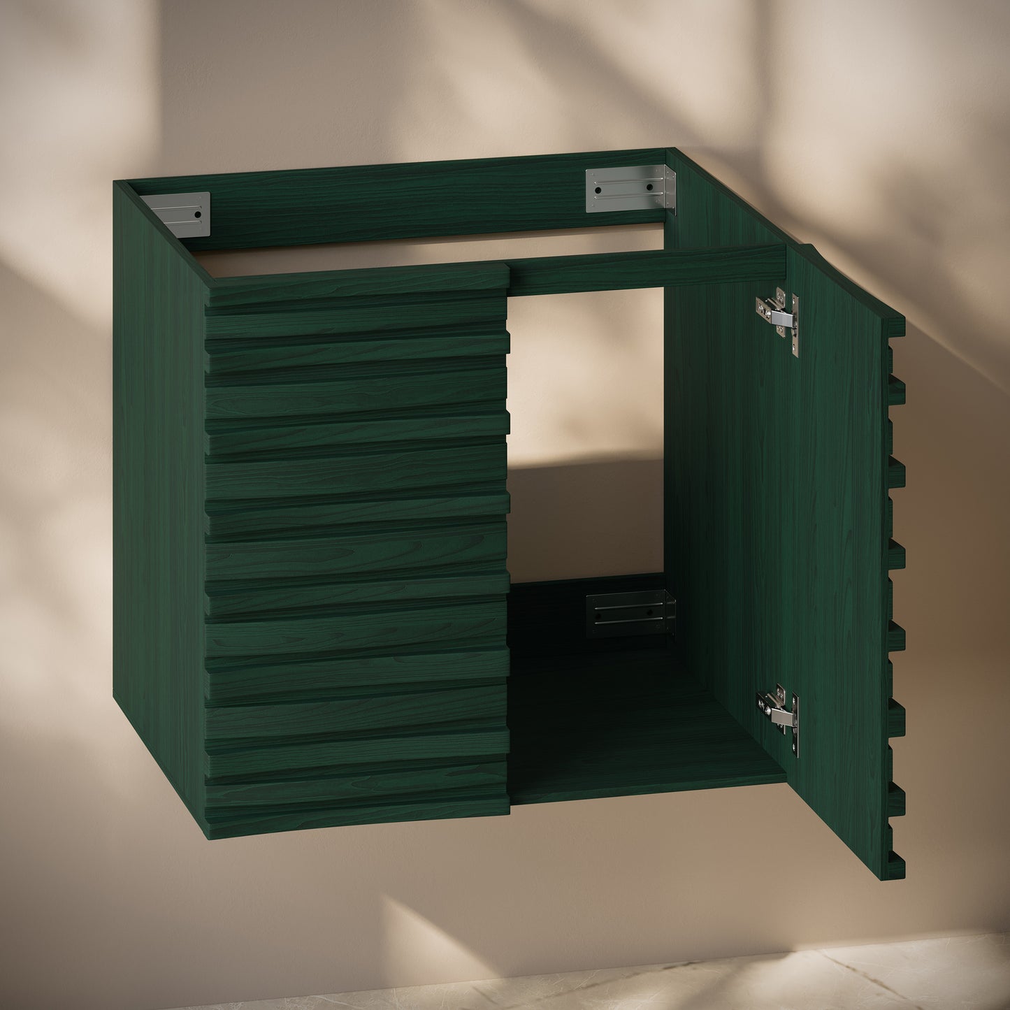 Swiss Madison, Cascade 24" Wall-Mounted Bathroom Vanity Cabinet without Top in Green Oak