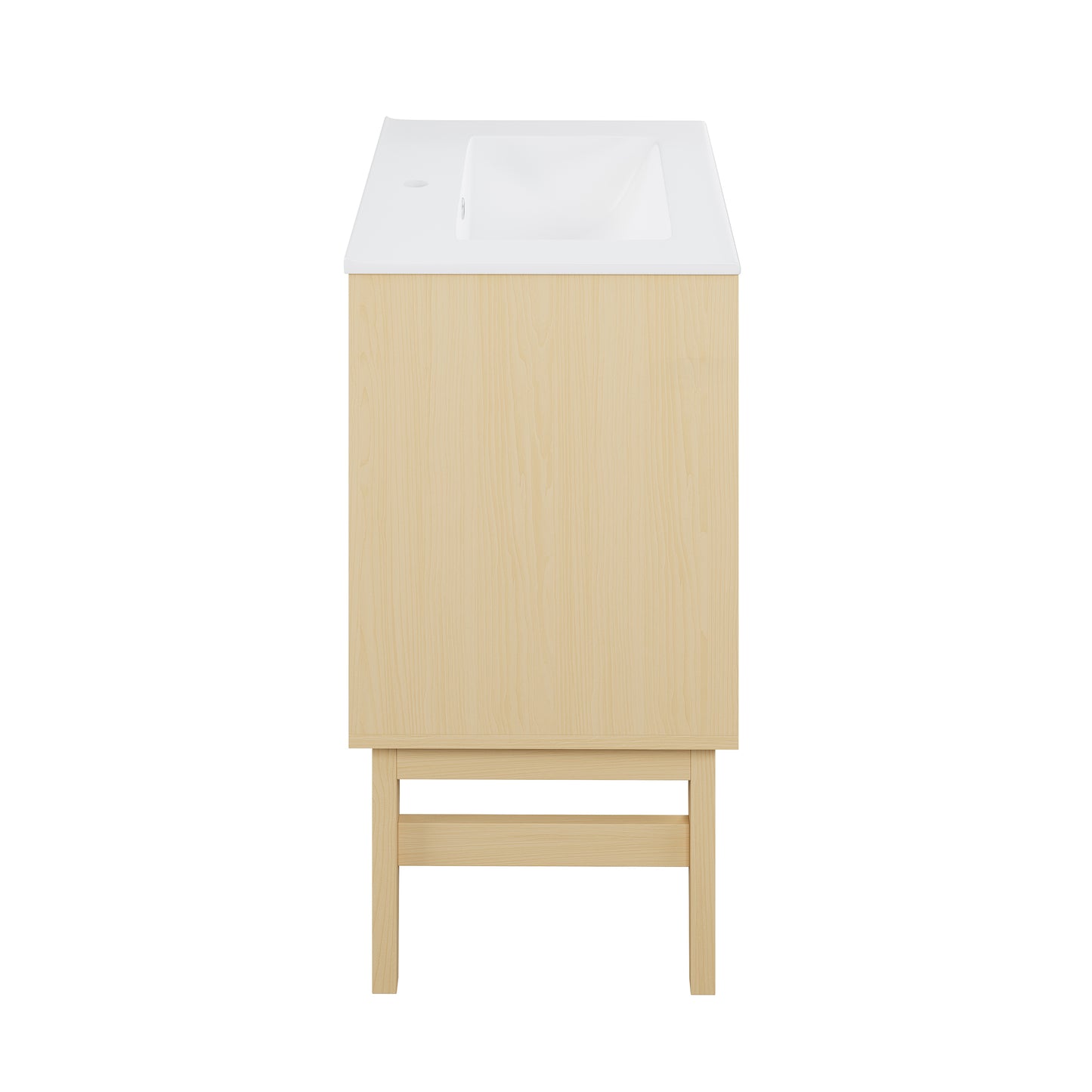 Swiss Madison, Bosse 24" Freestanding Bathroom Vanity in Natural Oak with Sink Top