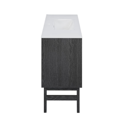 Swiss Madison Bosse 36-inch freestanding bathroom vanity in Black Oak — view 8