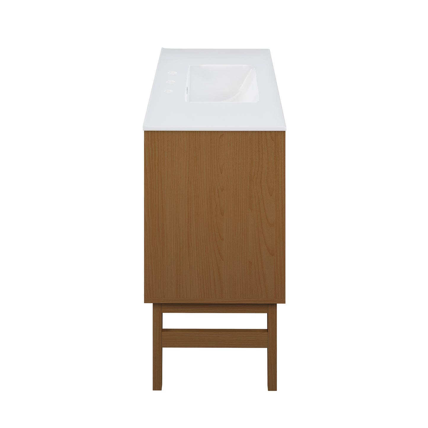 Swiss Madison, Bosse 36" Freestanding Bathroom Vanity in Brown Oak with 3-Hole Widespread Sink Top
