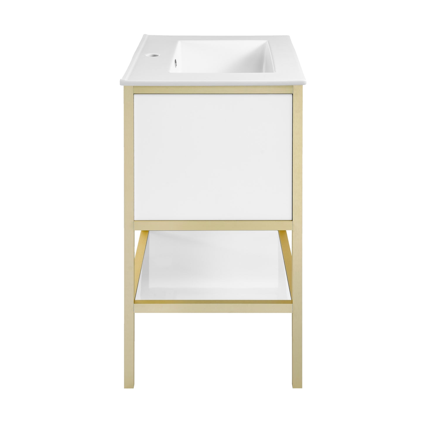 Swiss Madison, Cache 24" Freestanding Bathroom Vanity in White with Sink Top