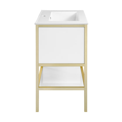 Swiss Madison, Cache 24" Freestanding Bathroom Vanity in White with Sink Top
