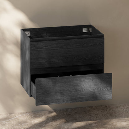Swiss Madison, Liberte 30" Wall-Mounted Bathroom Vanity Cabinet without Top in Black Oak